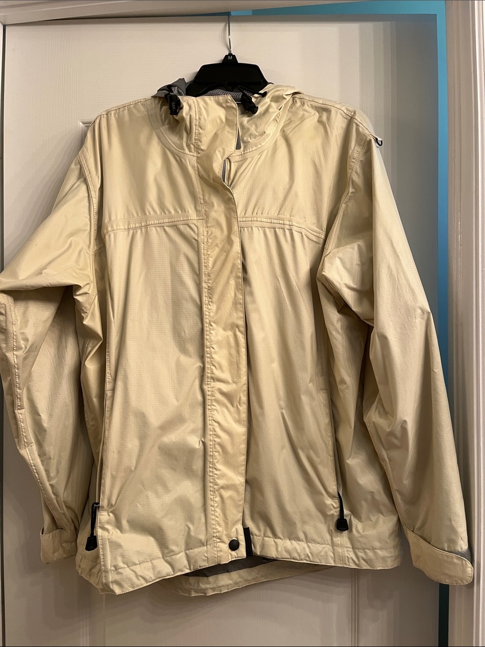 Women's Lightweight Hooded Rain Jacket - Cream